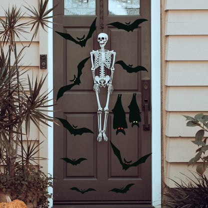 Konohan 20 Pcs Halloween Magnetic Bats Garage Door Bats Decorations Magnet Sticker Car Refrigerator for Outdoor Party Decor(Black)