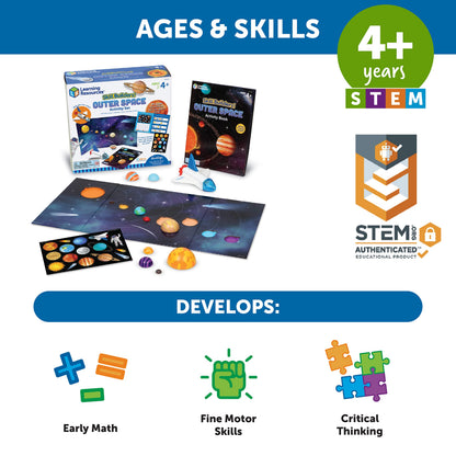 Learning Resources Skill Builders! Outer Space Activity Set - 17 Pieces, Ages 4+, Preschool Science, STEM Toys, Toddlers Homeschool Montessori, Gifts for Boys and Girls