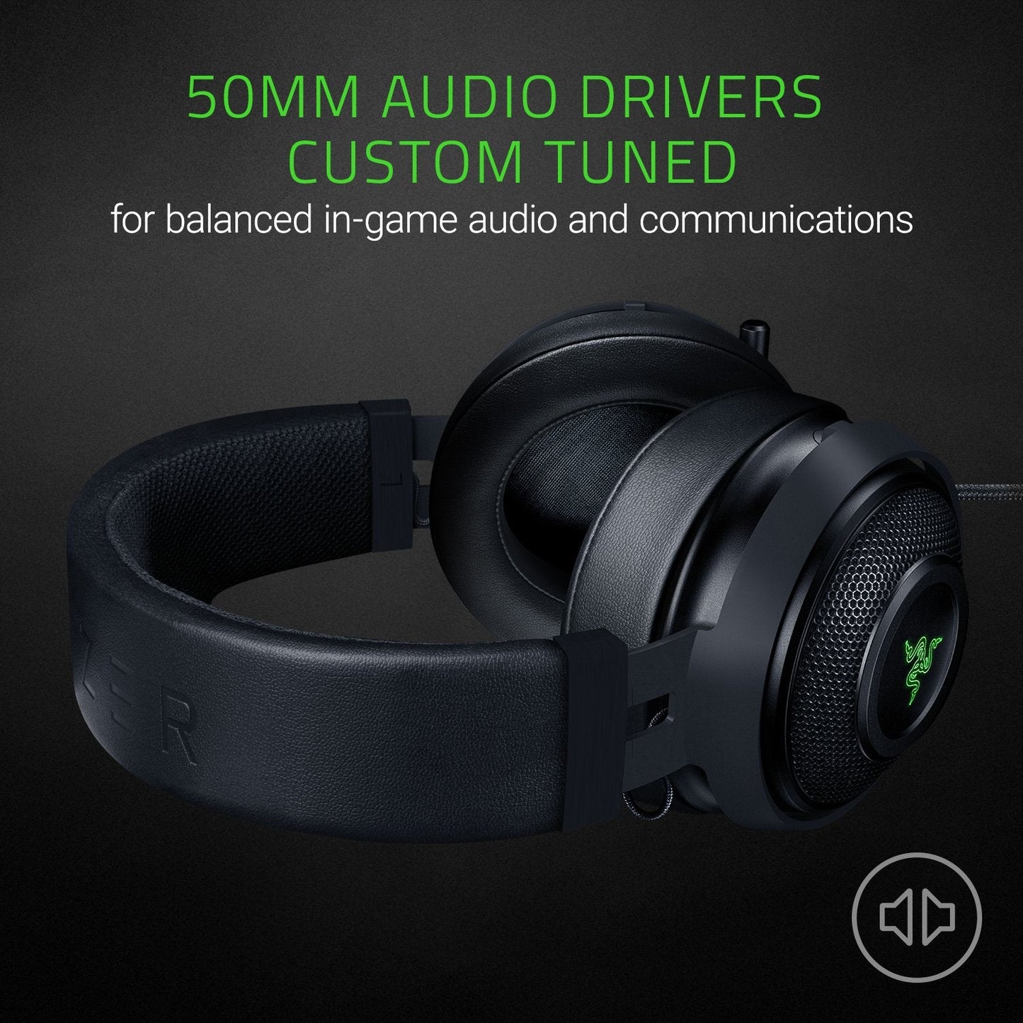 Razer Kraken 7.1 V2: 7.1 Surround Sound - Retractable Noise-Cancelling Mic - Lightweight Aluminum Frame - Gaming Headset Works with PC, PS4, Xbox One, Switch, & Mobile Devices - Black