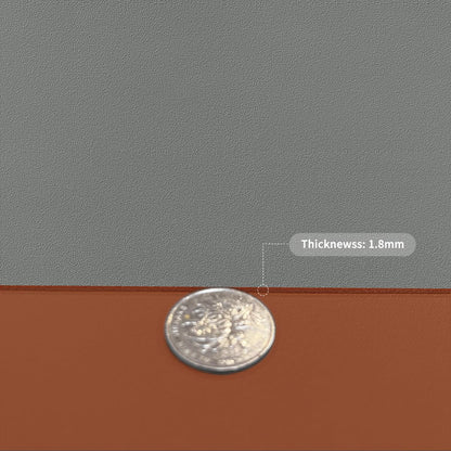 Zinkooat Faux Leather Table Cover,1.8mm Thick,12x72 Inch Table Protector,Glass Table Protector,Table Sticker Cover,Desk Covers On Top of Desks.(Brown+Gray,12x72)