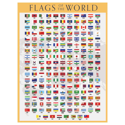 Wallbuddy Flags of the World Educational Charts & Posters | World Country Flags with Capital | Teacher Supplies for Homeschool Classroom Decor (12x16)