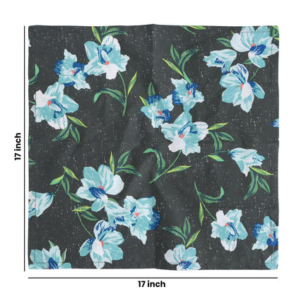 Cloth Napkins10 Pc Cotton Napkin Printed Inch Printed Home Decor Indian Eco Friendly Napkins for Halloween, Thanksgiving, Holiday Daily wedding uses Mix Lot Dinner (GREEN FLORAL, 17 X17 IN)