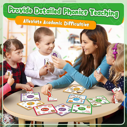 Edulok Phonics Puzzle Games, Spelling Games, Phonics Flash Cards, Sight Word Flash Cards for Toddlers, Learning Educational Toys, Kids Preschool Learning Activities, Homeschool Supplies, Learn to Read