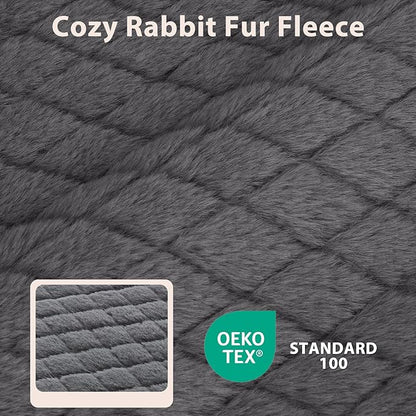 JOEJOY XL Dog Beds Large Sized Dog, Orthopedic Big Dogs Crate Bed with Washable Removable Cover, Extra Thick Egg-Crate Memory Foam Pet Beds up to 80 lbs, Grey, 41"x27"