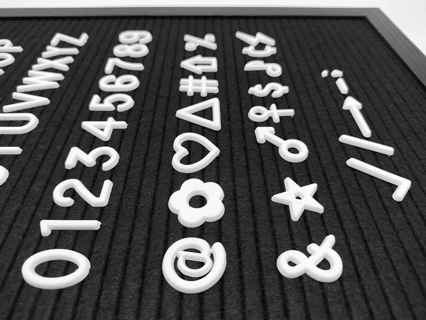 G GAMIT Felt Letter Board Letters Set - Pre-cut 378pcs Standard 1inch White Letters Only (No Board Included)