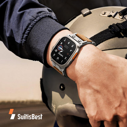 Suitisbest Rugged Bands Compatible for Apple Watch Ultra Band 49mm 46mm 45mm 44mm 42mm, 3 Ring Military Nylon Sport Durable Metal Strap for iWatch Series 11 10 9 8 7 6 5 4 3, SE 3 2 1, Ultra 3 2 1