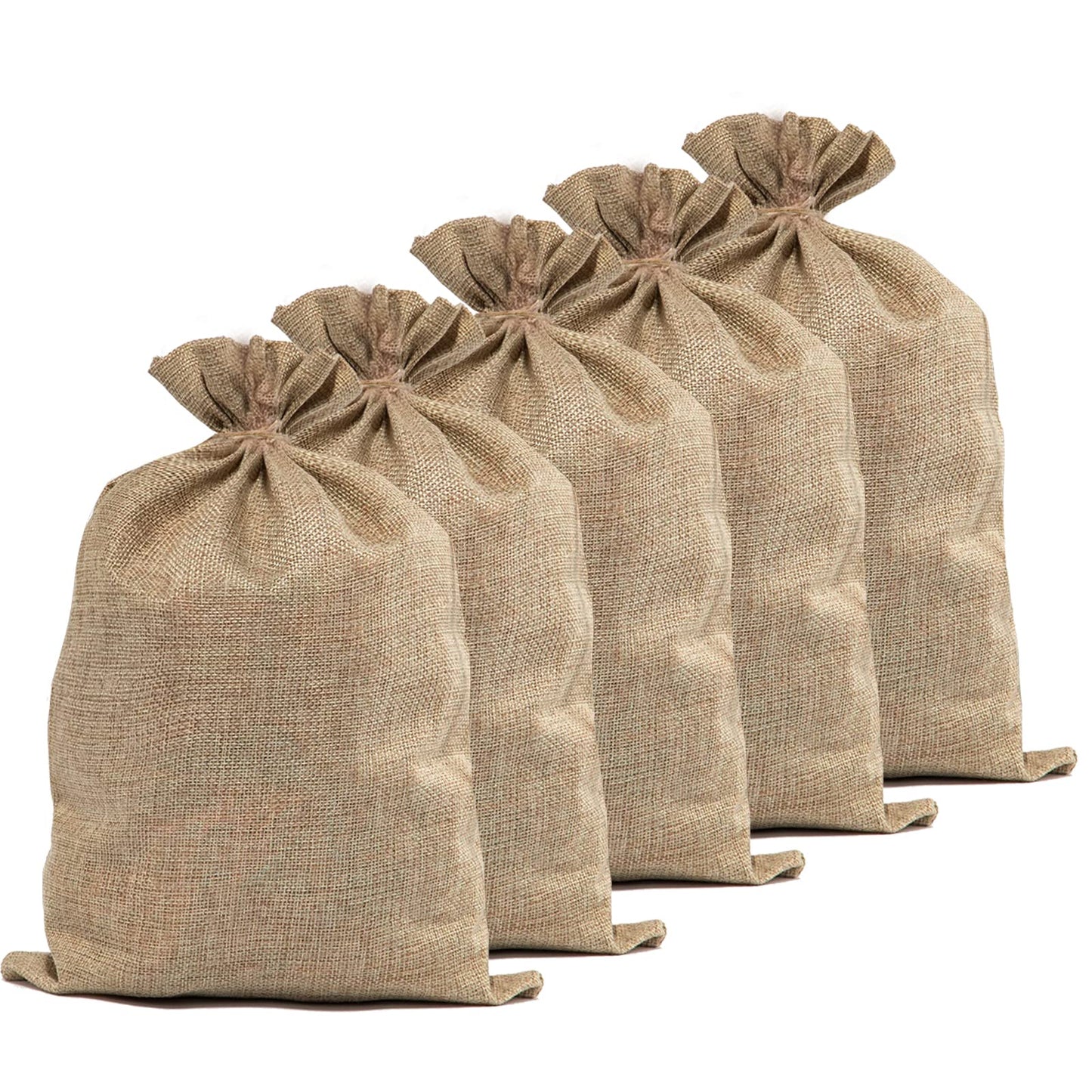 5PCS Large Burlap Bags- 20x30 Inch Natural Jute Burlap Sacks, Reusable Plant Grow Bags Root Vegetable Holders, Strong Potato Sacks for Gardening Planting Food Storage