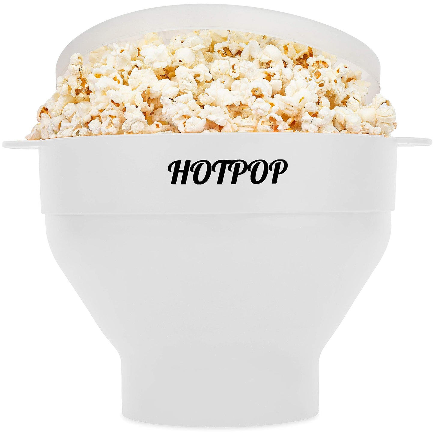 The Orginal HotPop Silicone Popcorn Maker - Microwave Popcorn Popper with Handles - Collapsible Bowl, Heat-Resistant, Easy to Clean, Ideal for Family Movie Nights, 15-Cup Capacity - Red