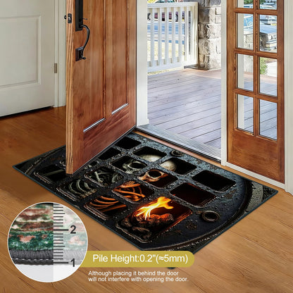 Halloween Skeleton Area Rug 2x3 Entryway Rug,Cheerful Door Mat for Kitchen,Sunroom,Front Door -Washable Non-Slip Rubber Backing - Halloween Decoration Indoors Outdoors