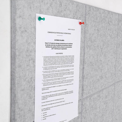 Large Cork Board Alternative 48" X 36" Bulletin Board - 12 Pack Removable Felt Wall Tiles with 30 pushpins, Large Cork Boards for Walls Cork Board for Office Pin Board Tack Board - Silver Gray
