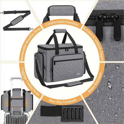 GMAK Sewing Machine Carrying Case, Sewing Machine Tote Bag with Removable Padding Pad, Universal Carrying Tote Storage Bags Stitching Case with Pockets for Most Standard Brother, Singer, Janome