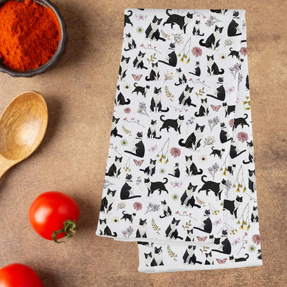 G2TUP Tuxedo Cat Kitchen Towels Tuxedo Cat Gift Tuxedo Cat Dish Towel Tuxedo Cat Owner Gifts Black and White Cat Towel (Tuxedo Cat kt)