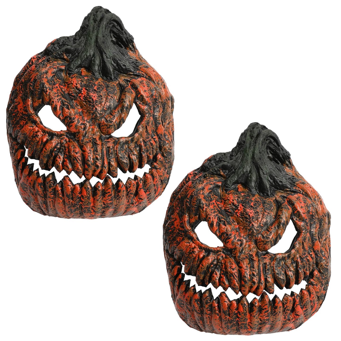 QSLWcos Pumpkin Light Covers 2 Pcs Halloween Porch Light Covers Scary Pumpkin Porch Lights Decorations for Outdoor Front Door
