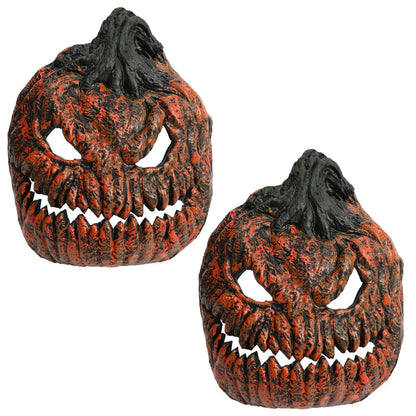 QSLWcos Pumpkin Light Covers 2 Pcs Halloween Porch Light Covers Scary Pumpkin Porch Lights Decorations for Outdoor Front Door