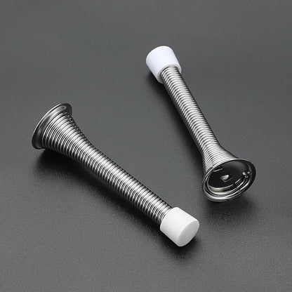 Ravinte Door Stoppers, 18 Pack Satin Nickel Spring Door Stops with Rubber Bumper, Door Stoppers for Bottom of Door