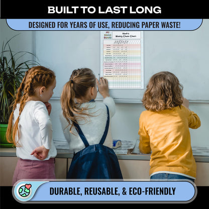 Magnetic Dry Erase Incentive Chart Board | Reward and Task Tracker for Kids and Adults | Behavior and Goal Organizer for Home, Classroom, and Teachers - 10" x 13" with Markers