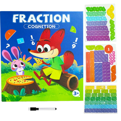 Magnetic Fraction Tiles and Circles Set, Hands-On Math Manipulatives for Kids, Montessori Early Childhood Education Materials for School and Homeschool Use