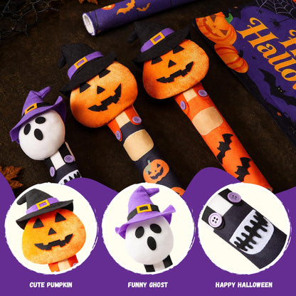 ELAMAS 5 Pack Halloween Refrigerator Handle Covers, Pumpkin Kitchen Appliance Handle Covers for Fridge, Microwave, Oven, Dishwasher, Halloween Indoor Kitchen Decor