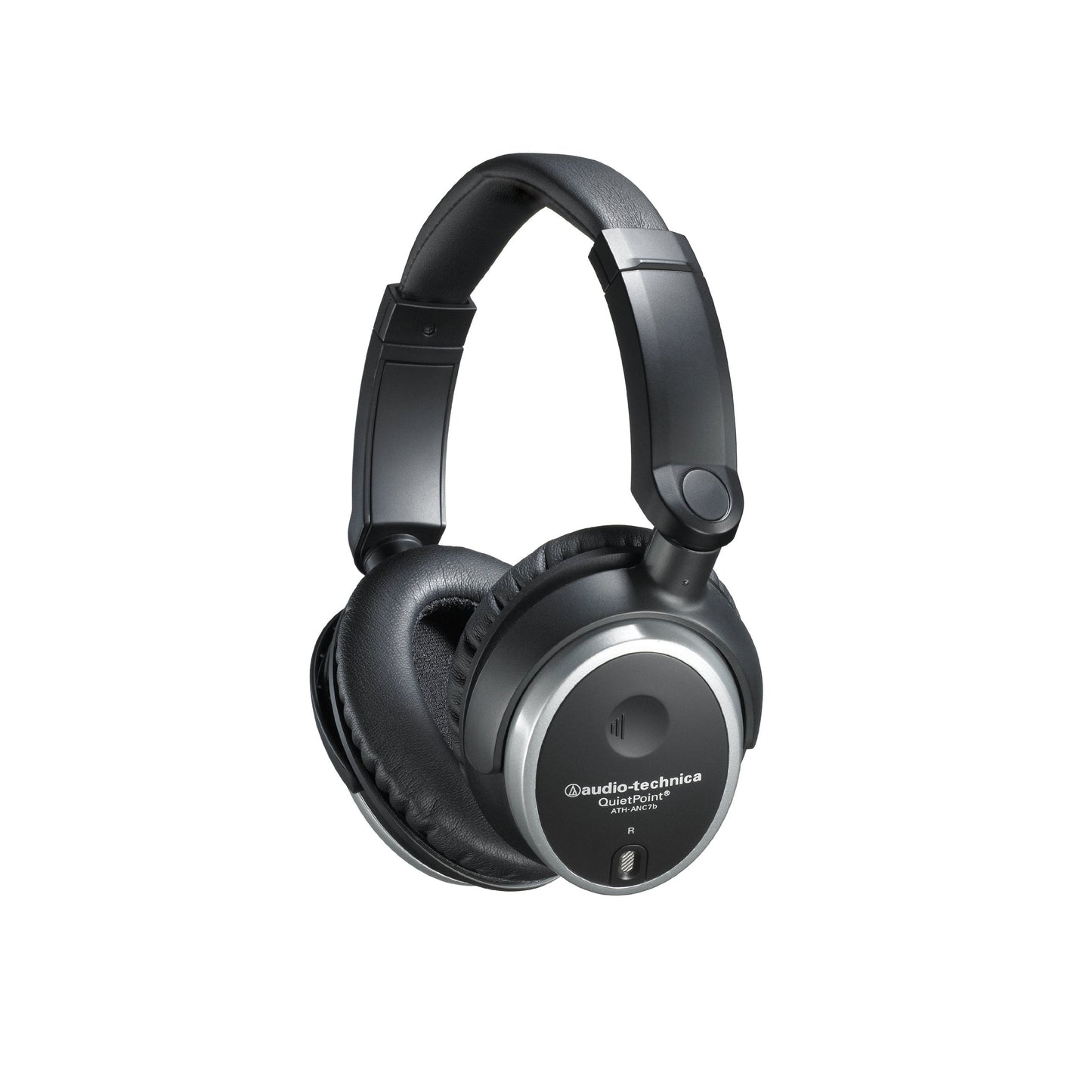 Audio-Technica ATH-ANC7B QuietPoint Active Noise-Cancelling Closed-Back Headphones, Wired, AUD ATH-ANC7B, Black, one Size