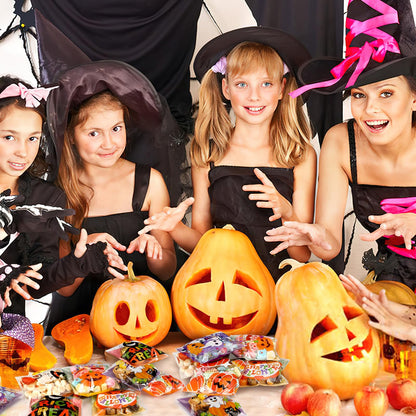 FEBSNOW 450pcs Halloween Ziplock Self Adhesive Candy Dessert Treat Bags