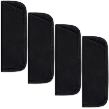 Xthrotsenk 4 Pack Eyeglass Case Soft Slip in Glasses Cases Black Eyeglasses Holder Protective Case for Travel Sunglasses Case Pouch Fabric Spectacle Pouch Soft Glasses Sleeve Holder