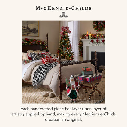MACKENZIE-CHILDS Green Check Medium Bow