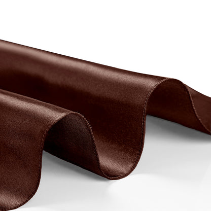 VACVELT 50 Pack Chocolate Brown Satin Napkins 20x20 Inch Wedding Decorative Dinner Square Table Napkins for Restaurant Graduation Party