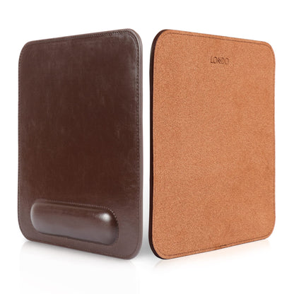 Londo Leather Mouse Pad with Wrist Rest – Ergonomic Support, Non-Slip Base, Smooth Surface