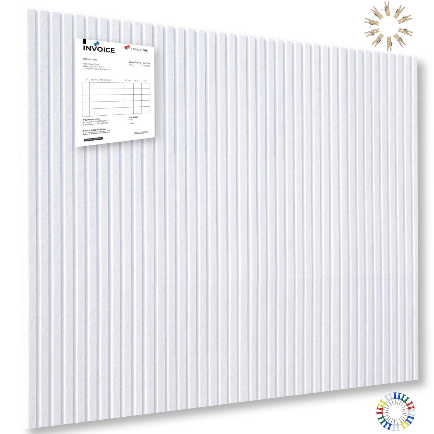 YOUDEFUL Large Cork Board Alternative-12 Pcs Self-Adhesive Felt Bulletin Board Tiles, Felt Pin Board Cork Board Tiles for Home Office Wall Decor, Tack Board 47"x35" (White