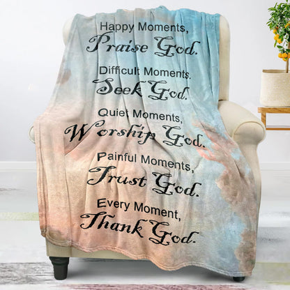 COMFAR Christian Gifts for Women Faith, Inspirational Women, Soft Throw Blankets Religious Women/Men, Spiritual Personalized Adults/Kids 40''x 50''