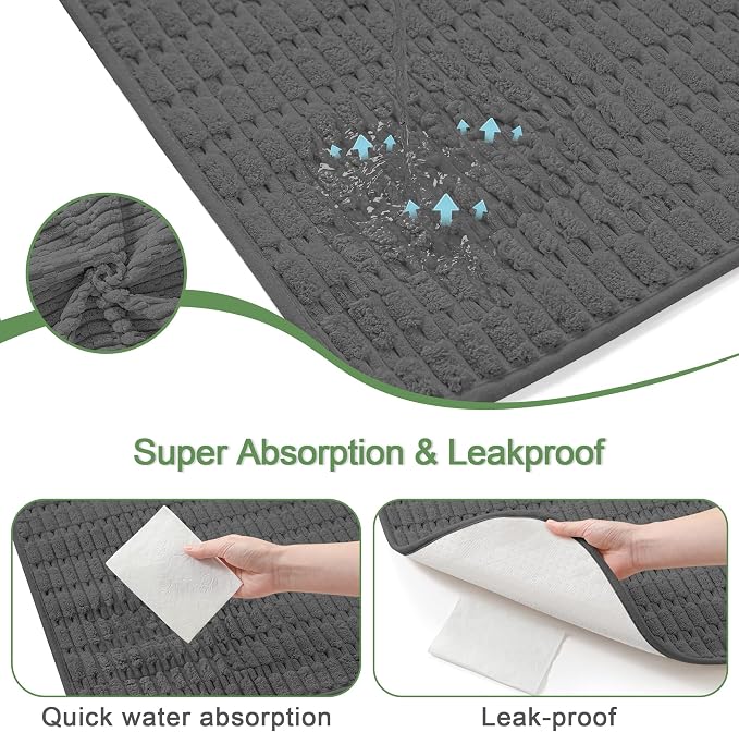 Washable Pee Pads for Dogs, 2 Pack Reusable Puppy Pads Dog Pads, Non-Slip Dog Pee Pads, Leakproof Pet Pee Pads Wee Wee Pads for Dogs. (Dark Grey, 30"x34"(Pack of 2))