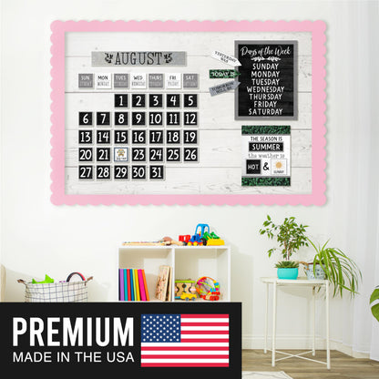 Hadley Designs Classroom Calendar Set Bulletin Board Decorations - Neutral School Calendar for Classroom Decor, Kindergarten Preschool Elementary Teacher Must Haves, Homeschool & Daycare Essentials