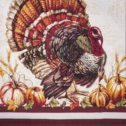 Elrene Home Fashions Autumn Heritage Turkey Engineered Placemats, Set of 4, 13"x19"