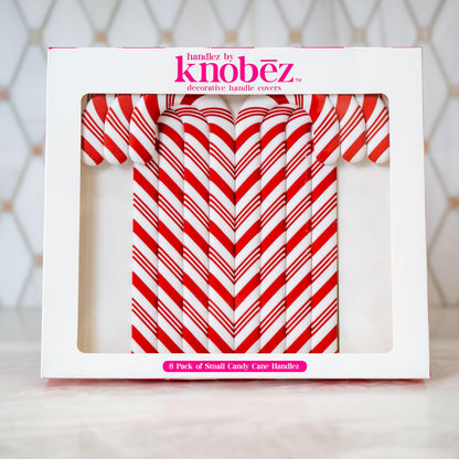 Knobēz Handlez 8pk Small Candy Cane Decorative Drawer Handle Covers