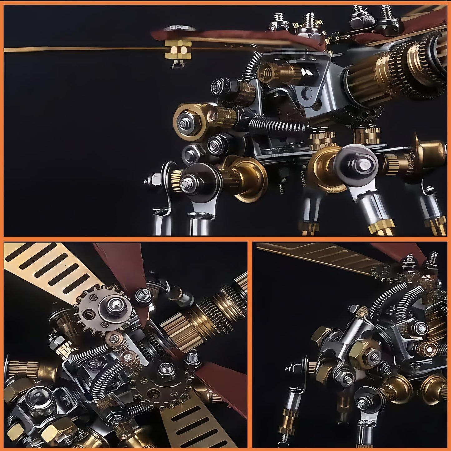 Adult 3D Metal Puzzle, Punk Insect Model Set, 3D Mechanical Insect Building Block Puzzle, Fun DIY Assembly, high-end Men's Gift. (Metal Dragonfly)