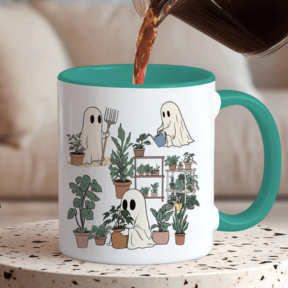 Hyturtle Cute Ghost Plant Mug Gifts For Plant Lovers on Birthday, Halloween