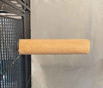 Polly's Pastels Nail Trimming & Beak Conditioning Safety Perch for Cockatiels, Cockatoos, Macaws, Parakeets, Budgies, Parrots and All Other Birds (Coral, X-Large-2" Dia. x 9" Long)