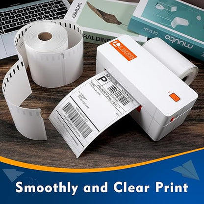 L LIKED 220 PCS 4"x6" Thermal Shipping Labels, Perforated White, Strong Adhesive Direct Thermal Labels(1 Roll), Compatible with DYMO 4XL 1744907,Zebra, Rollo, Jadens, Nelko