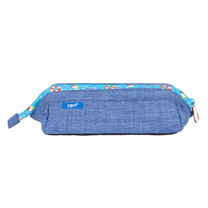 ZIPIT Lenny Pencil Case, Large Capacity Zipper Pouch for School, Stationery Bag for Teen Girls Boys and Adults, Teal
