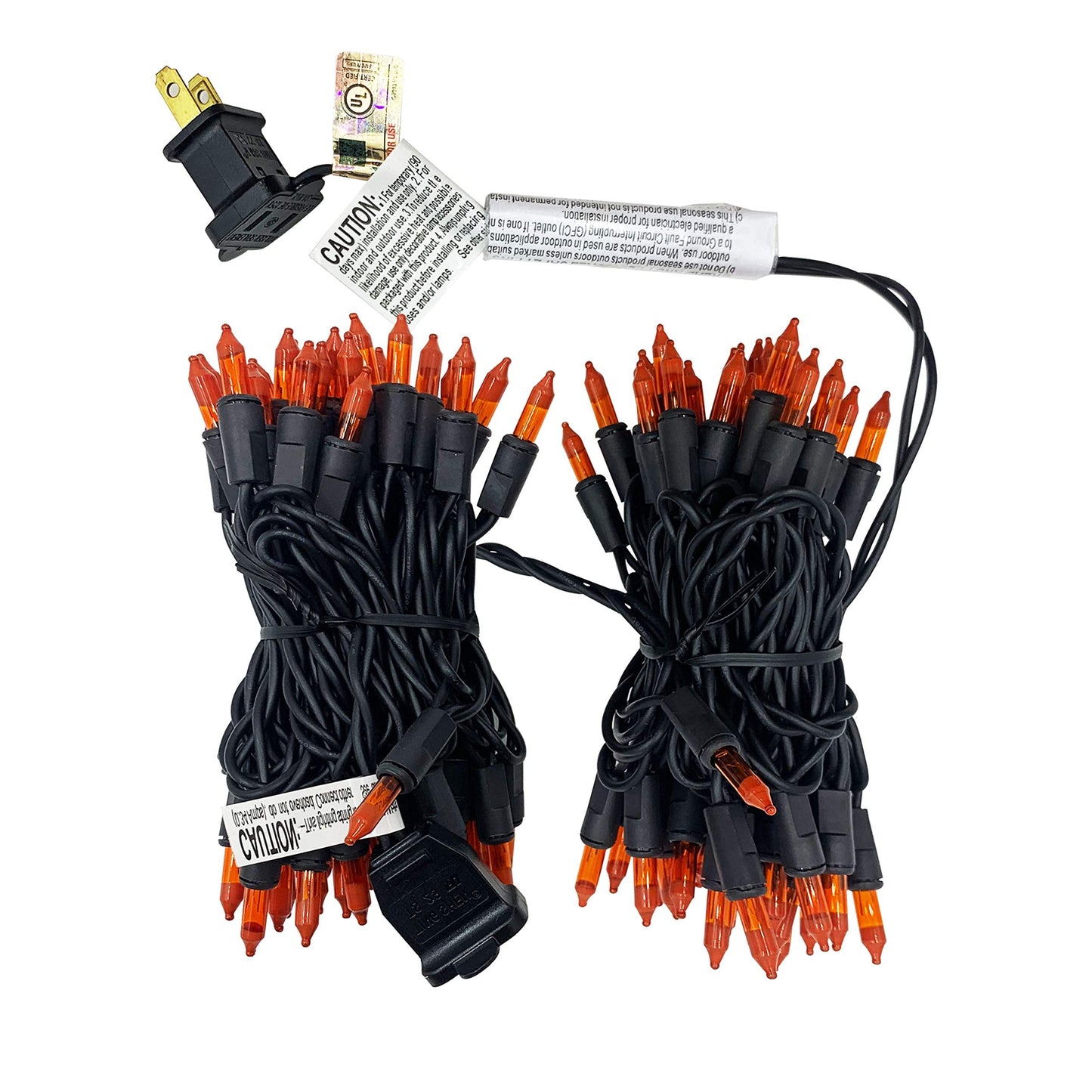 PARKIM Halloween Orange Lights String Outdoor 100 Mini Waterproof Incandescent Indoor Decoration Plug in 23 Feet Used for Patio Party Festive Courtyard Home (1, Orange)