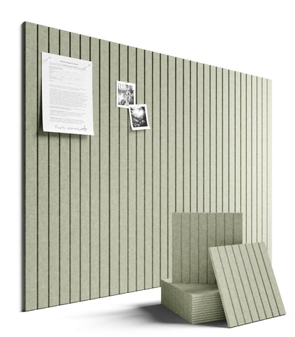 Fluxynara Large Felt Bulletin Board 48" x 36" Cork Board Alternative-12 Pack with 70 Safe Removable Adhesive Tabs, Cork Boards for Walls Cork Board for Home Office Classroom Pin Board - Sage Green