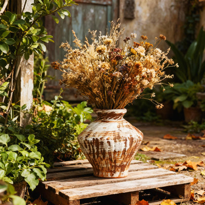 ArtCachet Sunflower Starry Sky Plant Pots & Ceramic Flower Vase Home Decor，Plant Pots for Outdoor Garden Decor ，Plant Gifts for Mother's Day, Birthday, Christmas& Home Art Decoration