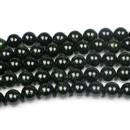 MJDCB Best Sellers Green Sand Stone Round Stone Beads for Jewelry Making DIY Bracelet Necklace (8mm)