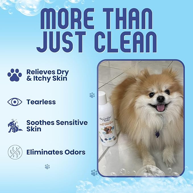 Organic Dog Shampoo - Puppy Oatmeal Shampoo for Itchy Skin Relief - Hypoallergenic for Sensitive Skin, for Groomers & Professionals, Made in USA, 1 Gallon (Unscented)
