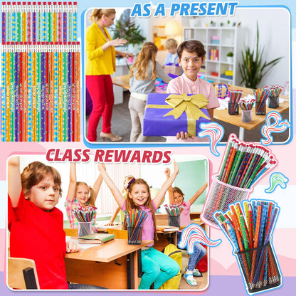 Gersoniel 240 Pcs Scented Pencils Bulk for Kids Inspirational Motivational Cute Fun Fruit Wood Graphite Pencils with Erasers for School Classroom Office Students Girls Boys Gifts Supplies