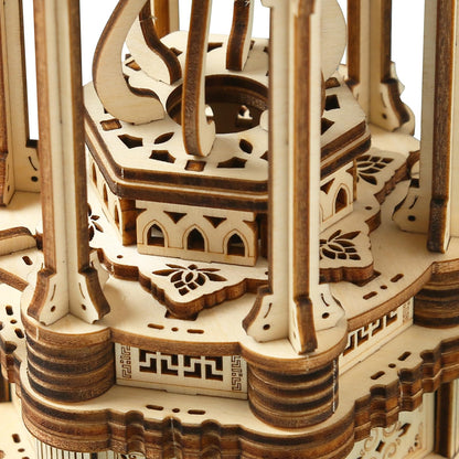 Foyucool 3D Wooden Puzzle for Adults, DIY Lantern Model Kit, Creative Assembly Model Building Kits to Build for Adults and Teens, DIY Assembly Puzzle, Woodcraft Kit for Christmas Day