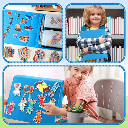 Windkream 13 Pack Felt Board Bible Stories Set, Flannel Board Stories with A Felt Pieces Storage Binder for Preschool Activities, Included The Nativity of Jesus, Adam and Eve, Noah's Ark and More