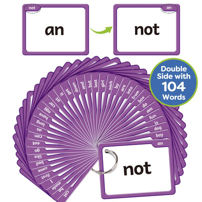 Torlam Sight Words Flash Cards for Kids Pre-Kindergarten,Learn to Read Digraphs CVC Blends Long Vowel Sounds Spelling Reading Phonics Games for 2-4 Years, Site Words Classroom Homeschool