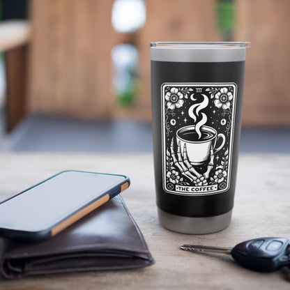 The Coffee Tarot Cards Skeleton Coffee Tarot Card Stainless Steel Insulated Tumbler