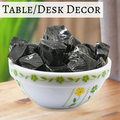 Amazing Gemstone Golden Sheen Obsidian Raw Crystals and Healing Stones, Natural Rocks for Tumbling - DIY Raw Stones and Crystals, 2 Pieces